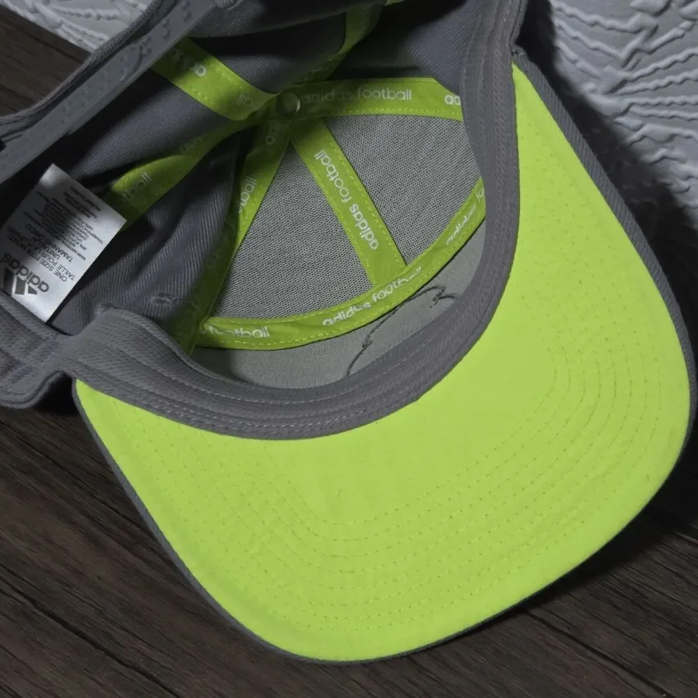 Adidas Real Madrid Grey Anthem Snapback Cap Hat NWOT Official Soccer Football OS